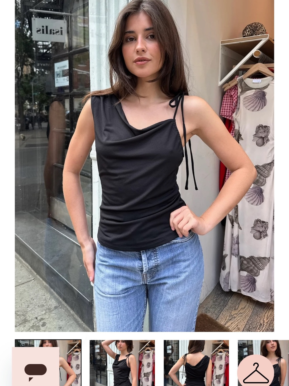 Isalis kyra tie tank top